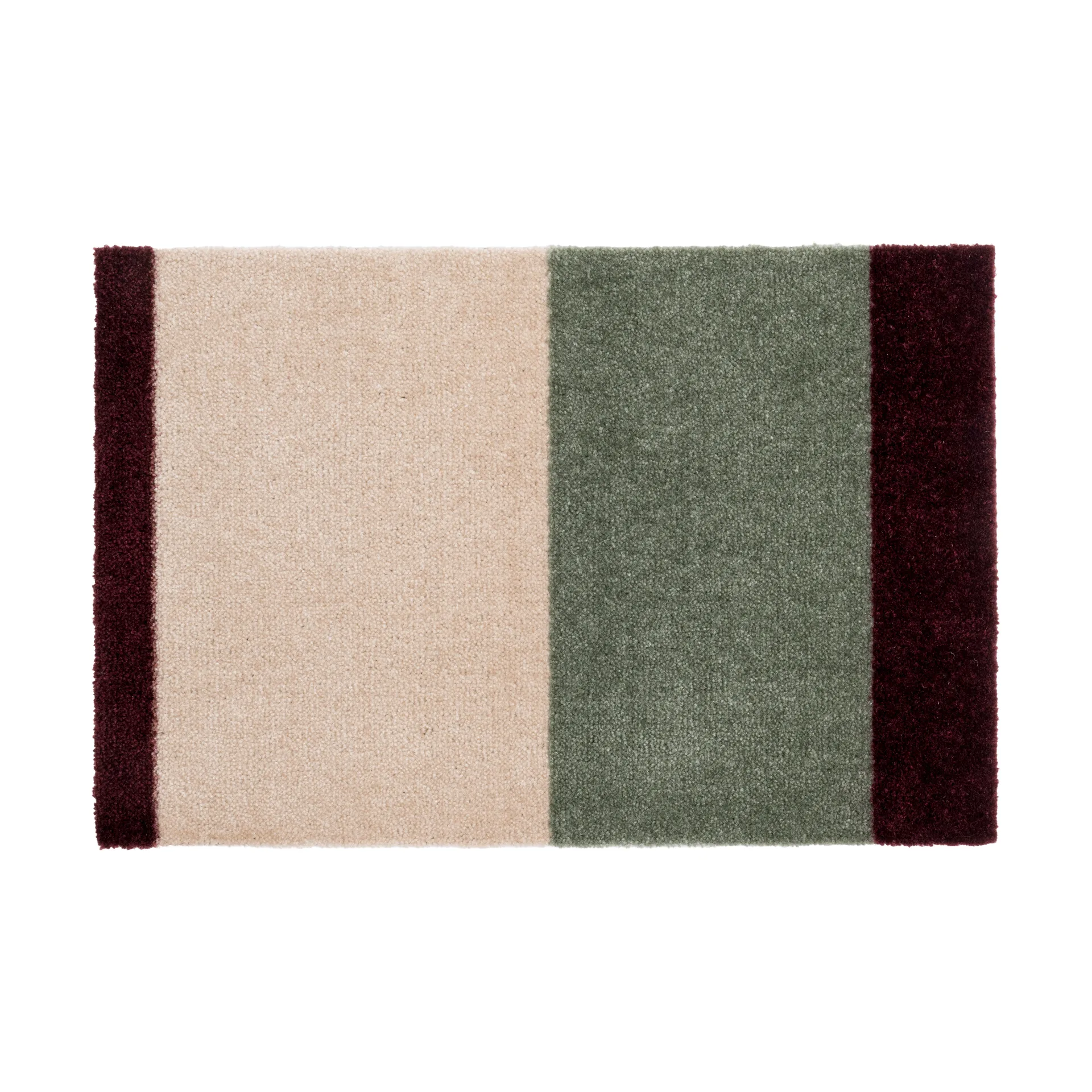 Stripes ovimatto vaakasuuntainen, Green-ivory-bordeaux, 40x60 cm tica copenhagen