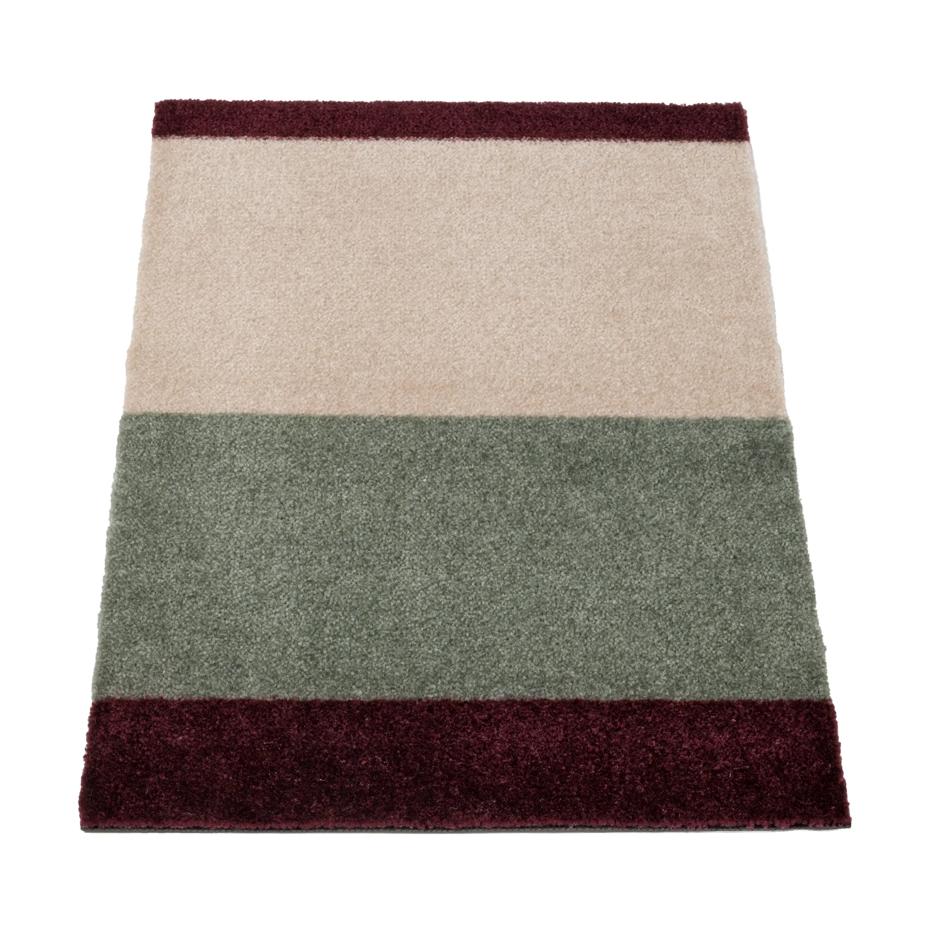 Stripes ovimatto vaakasuuntainen, Green-ivory-bordeaux, 40x60 cm tica copenhagen