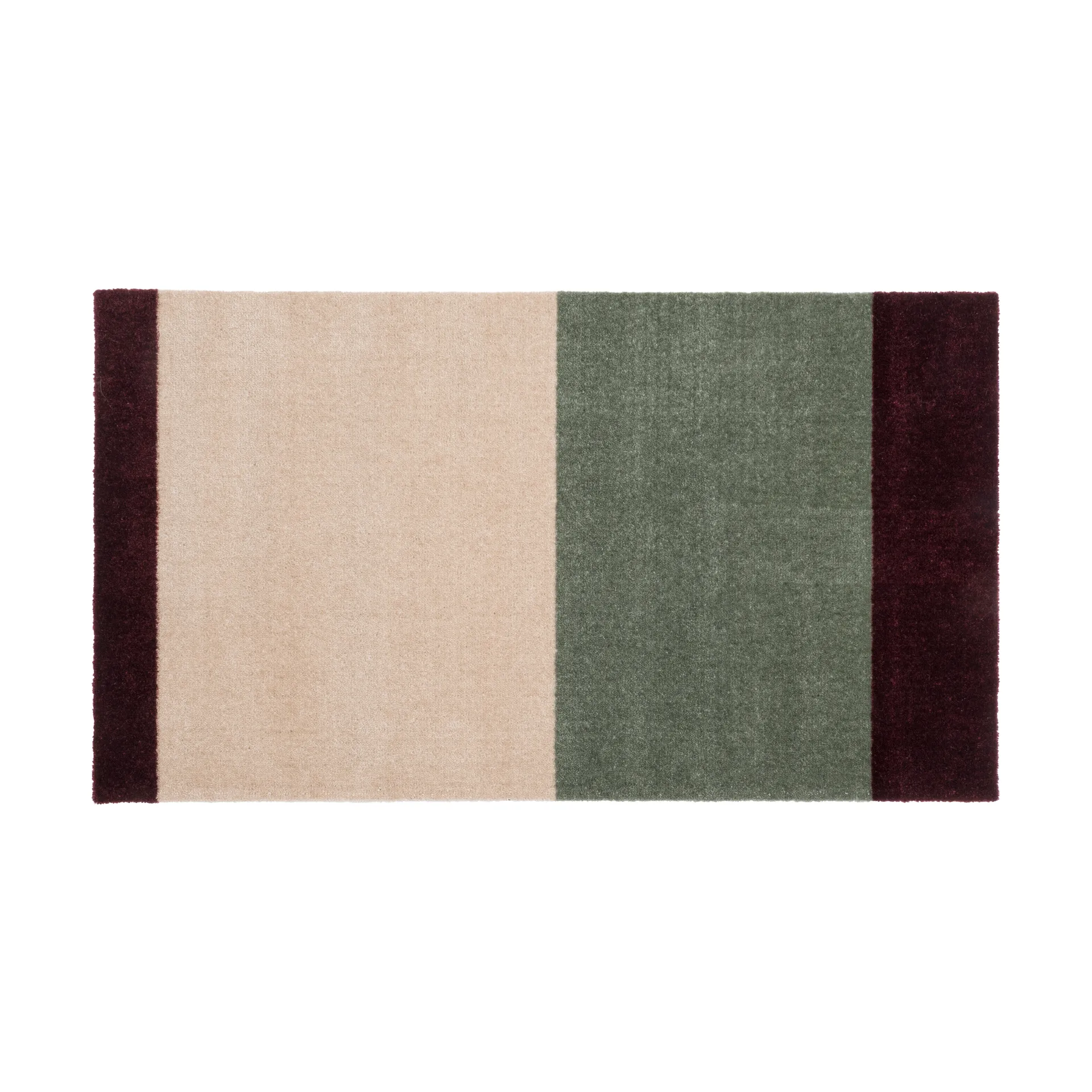 Stripes ovimatto vaakasuuntainen, Green-ivory-bordeaux, 60x90 cm tica copenhagen