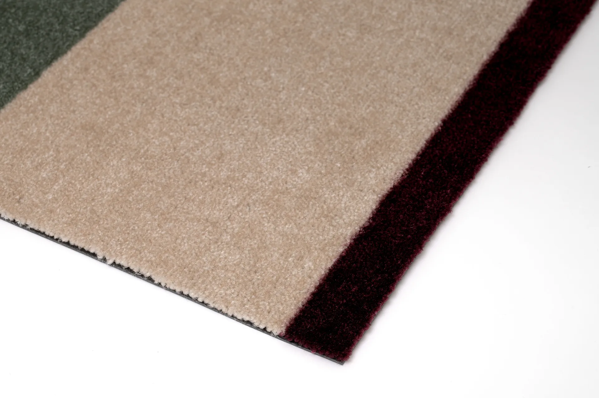 Stripes ovimatto vaakasuuntainen, Green-ivory-bordeaux, 60x90 cm tica copenhagen