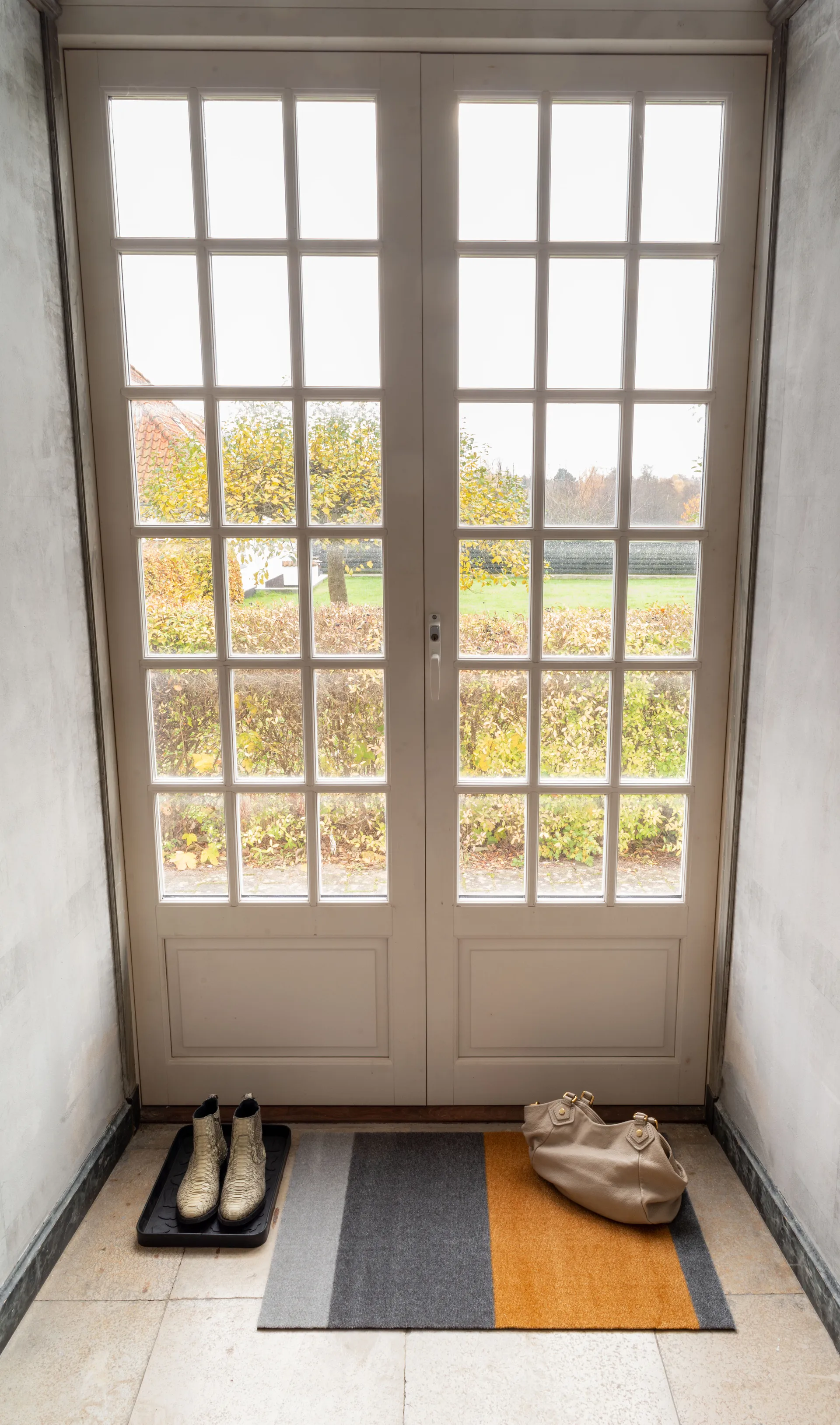 Stripes ovimatto vaakasuuntainen, Grey-grey-dijon, 60 x 90 cm tica copenhagen