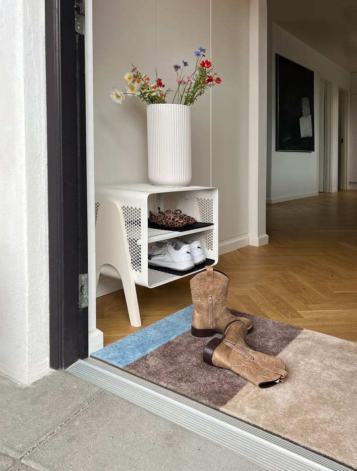 Stripes ovimatto vaakasuuntainen, Ivory-sand-blue, 60x90 cm tica copenhagen