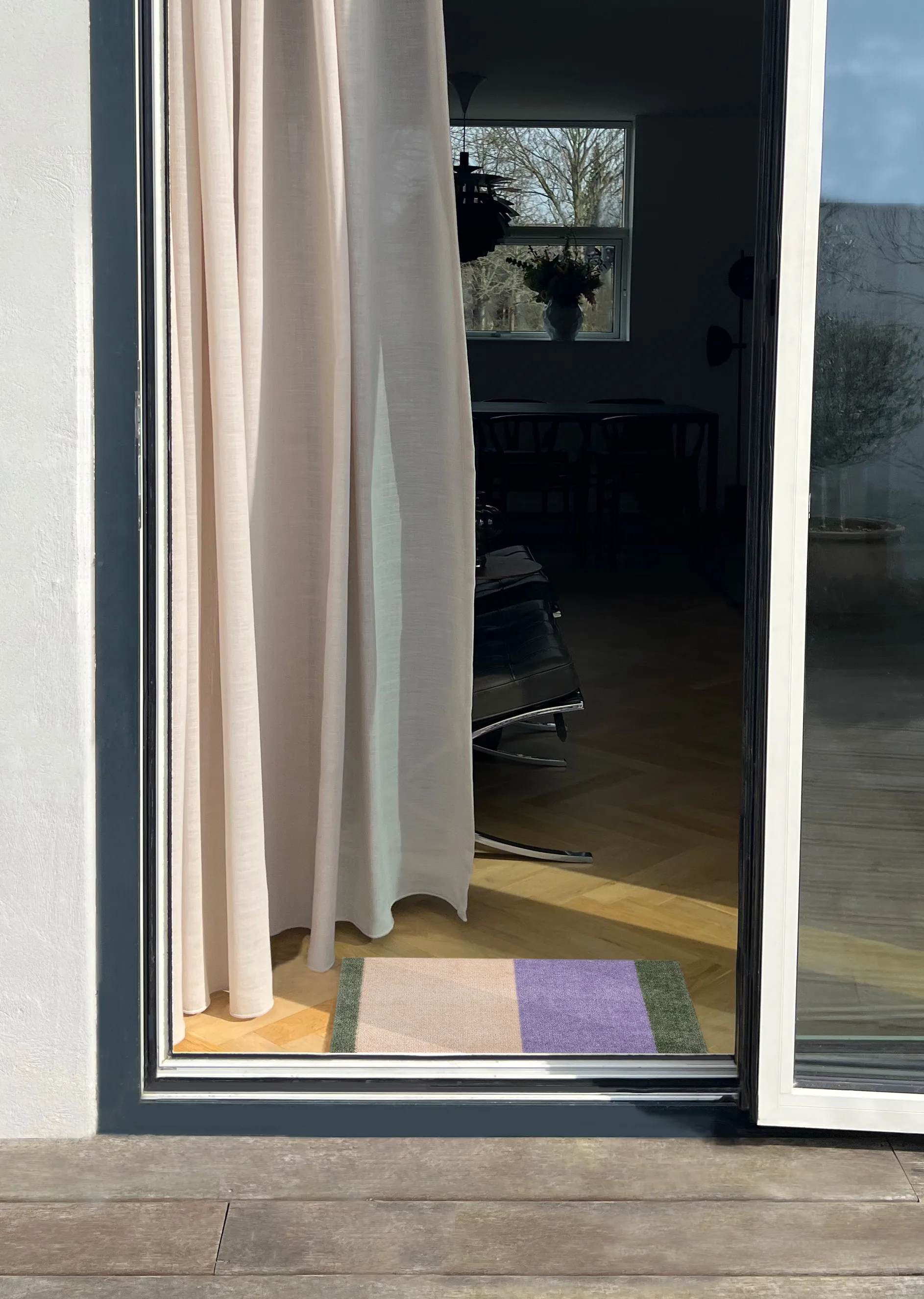 Stripes ovimatto vaakasuuntainen, Lilac-ivory-green, 40x60 cm tica copenhagen