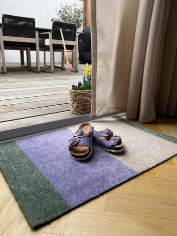 Stripes ovimatto vaakasuuntainen - Lilac-ivory-green, 40x60 cm - tica copenhagen