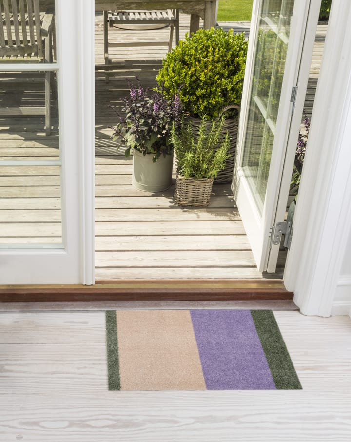 Stripes ovimatto vaakasuuntainen, Lilac-ivory-green, 40x60 cm tica copenhagen