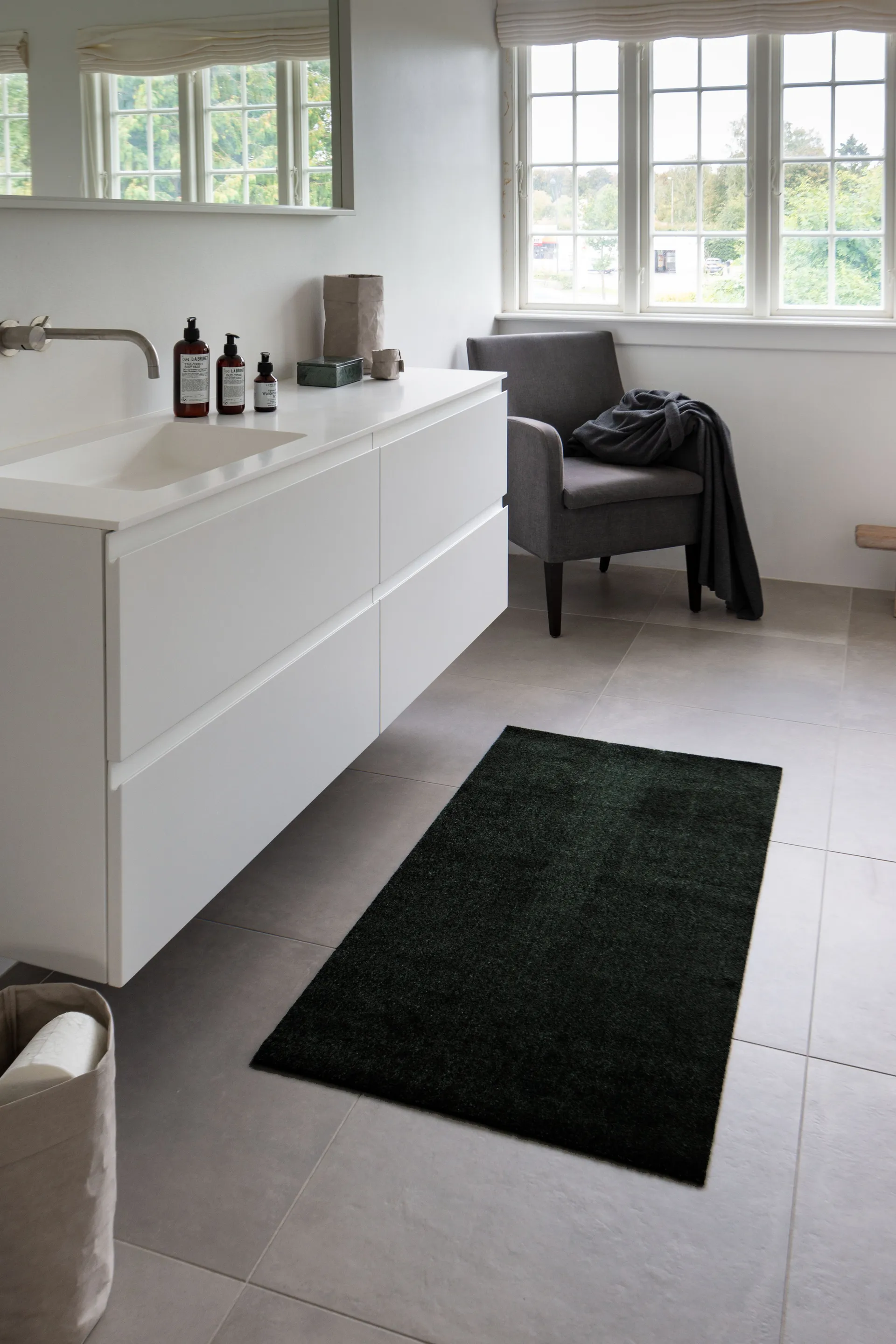 Unicolor käytävämatto, Black, 67 x 120 cm tica copenhagen