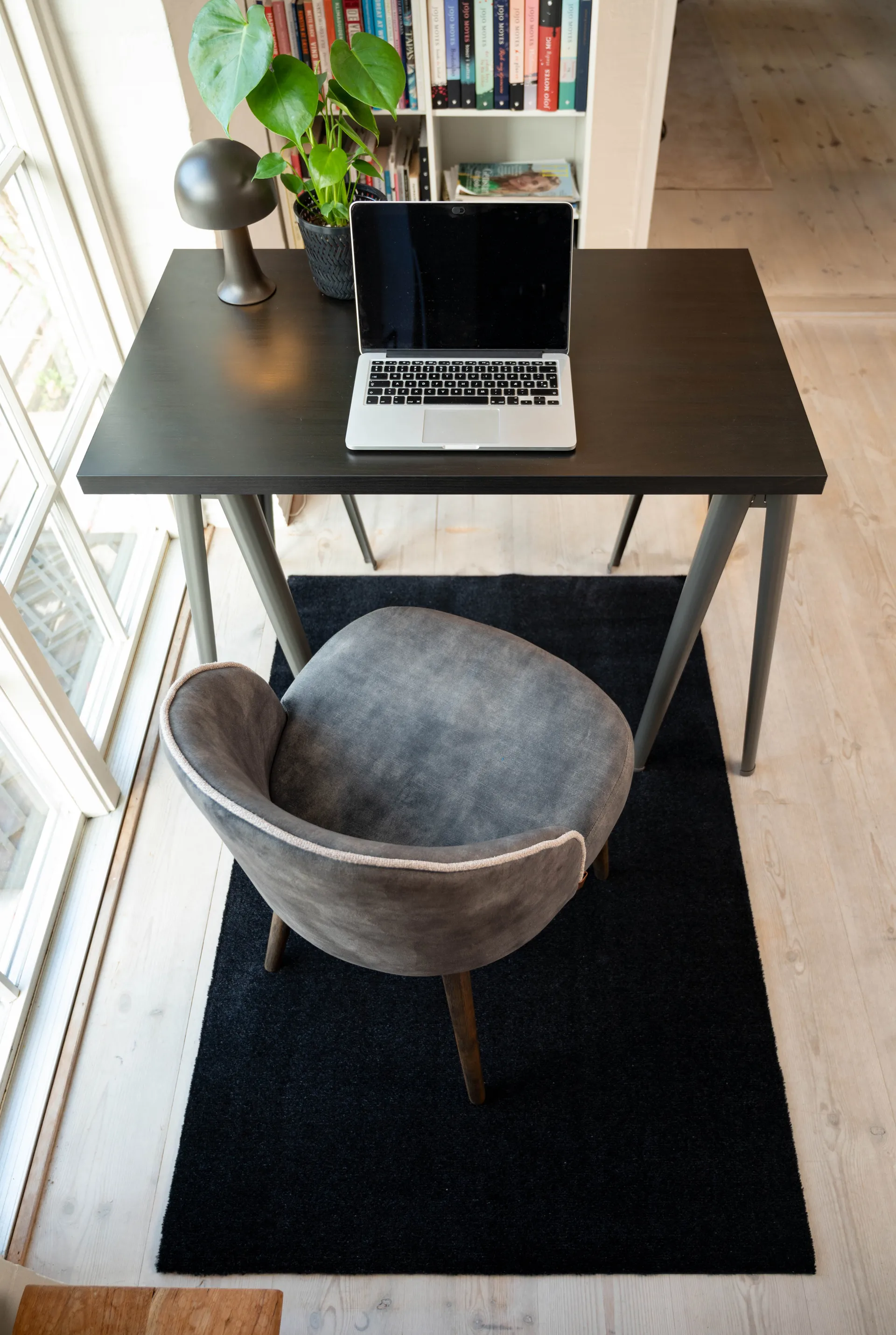 Unicolor käytävämatto, Black, 90 x 130 cm tica copenhagen