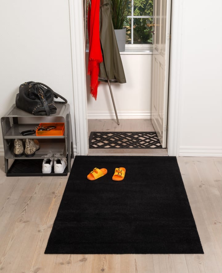 Unicolor käytävämatto, Black, 90 x 130 cm tica copenhagen