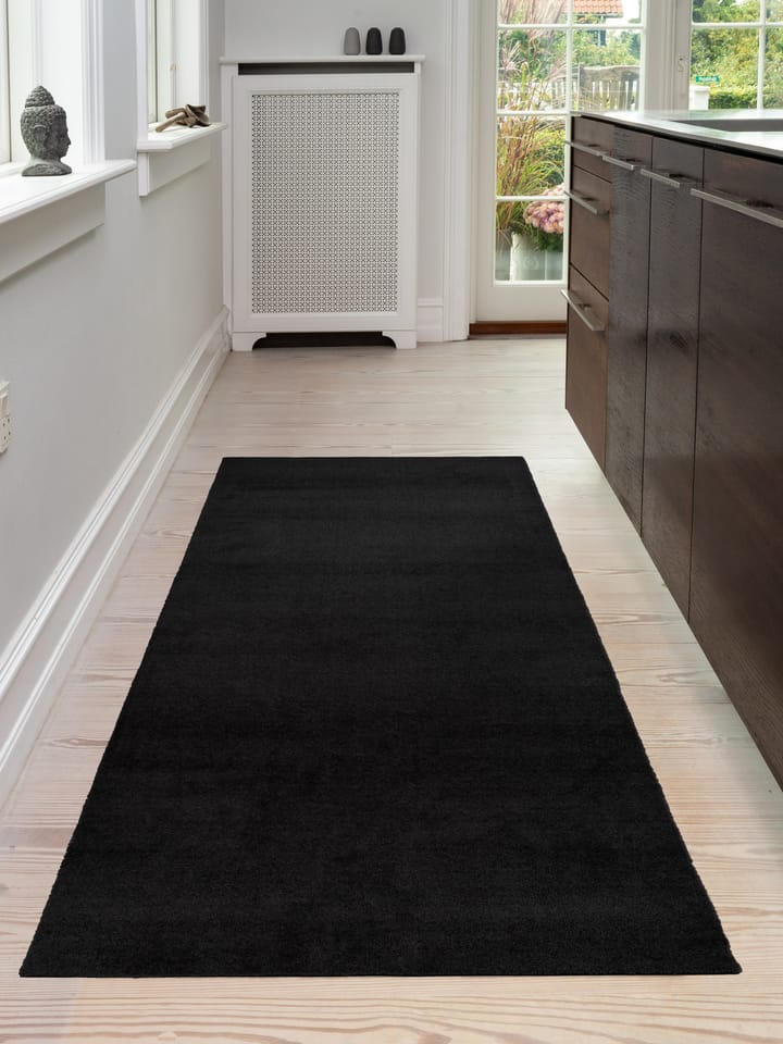 Unicolor käytävämatto, Black, 90 x 200 cm tica copenhagen