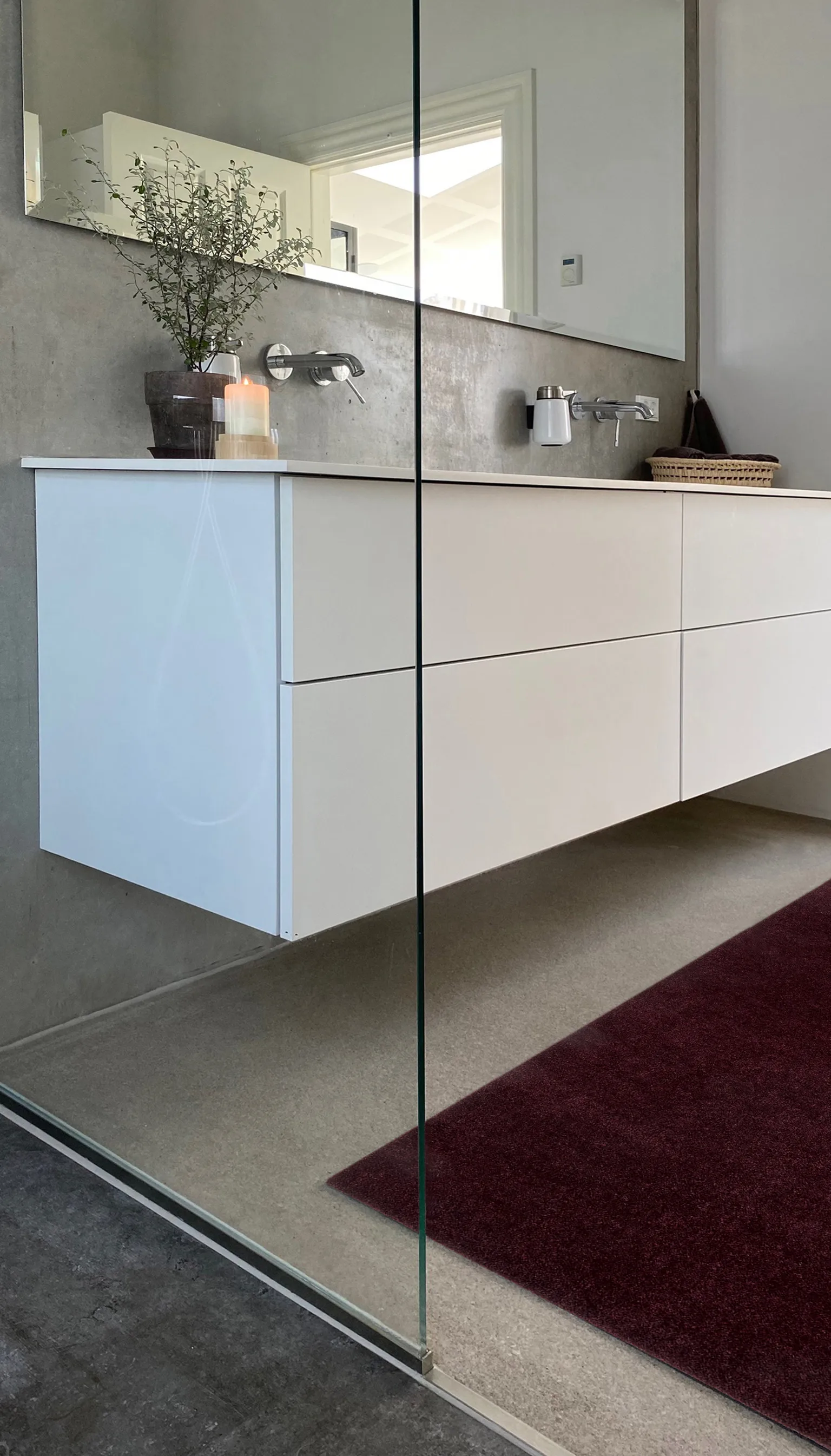 Unicolor käytävämatto, Bordeaux, 67x120 cm tica copenhagen