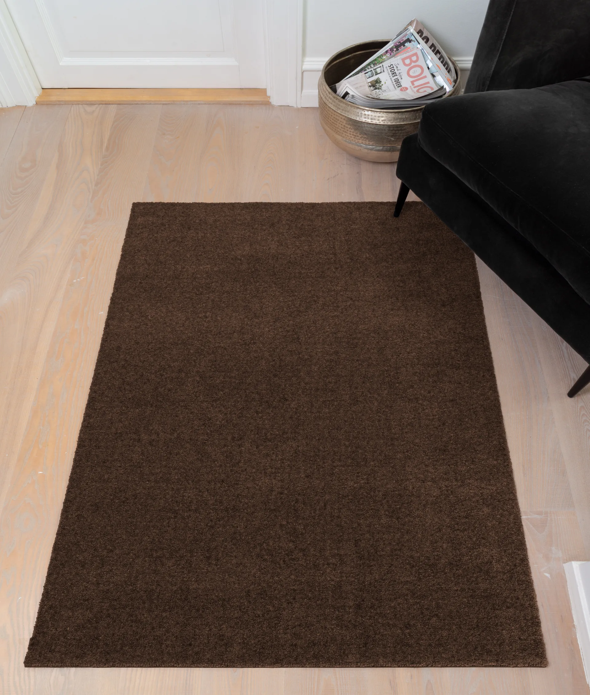 Unicolor käytävämatto, Brown, 90 x 130 cm tica copenhagen
