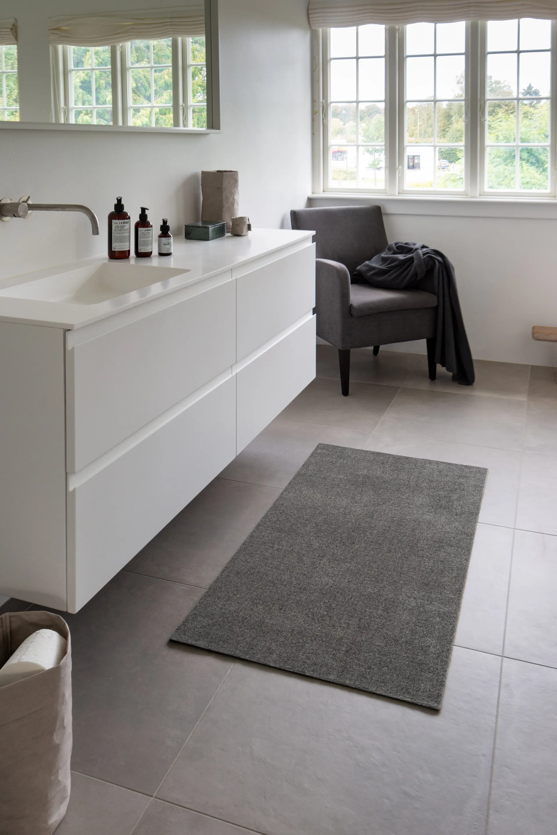 Unicolor käytävämatto, Steelgrey, 67 x 120 cm tica copenhagen