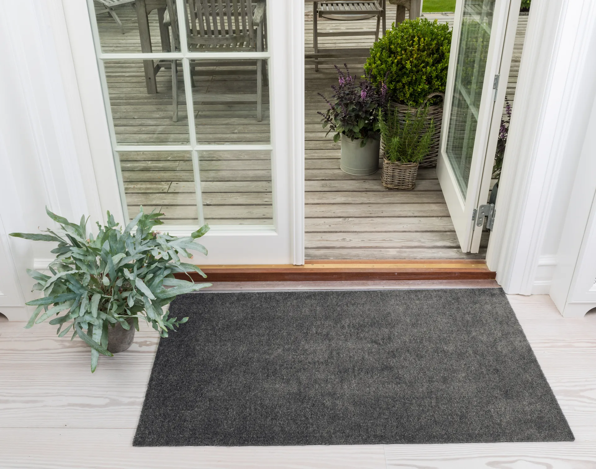 Unicolor käytävämatto, Steelgrey, 67 x 120 cm tica copenhagen