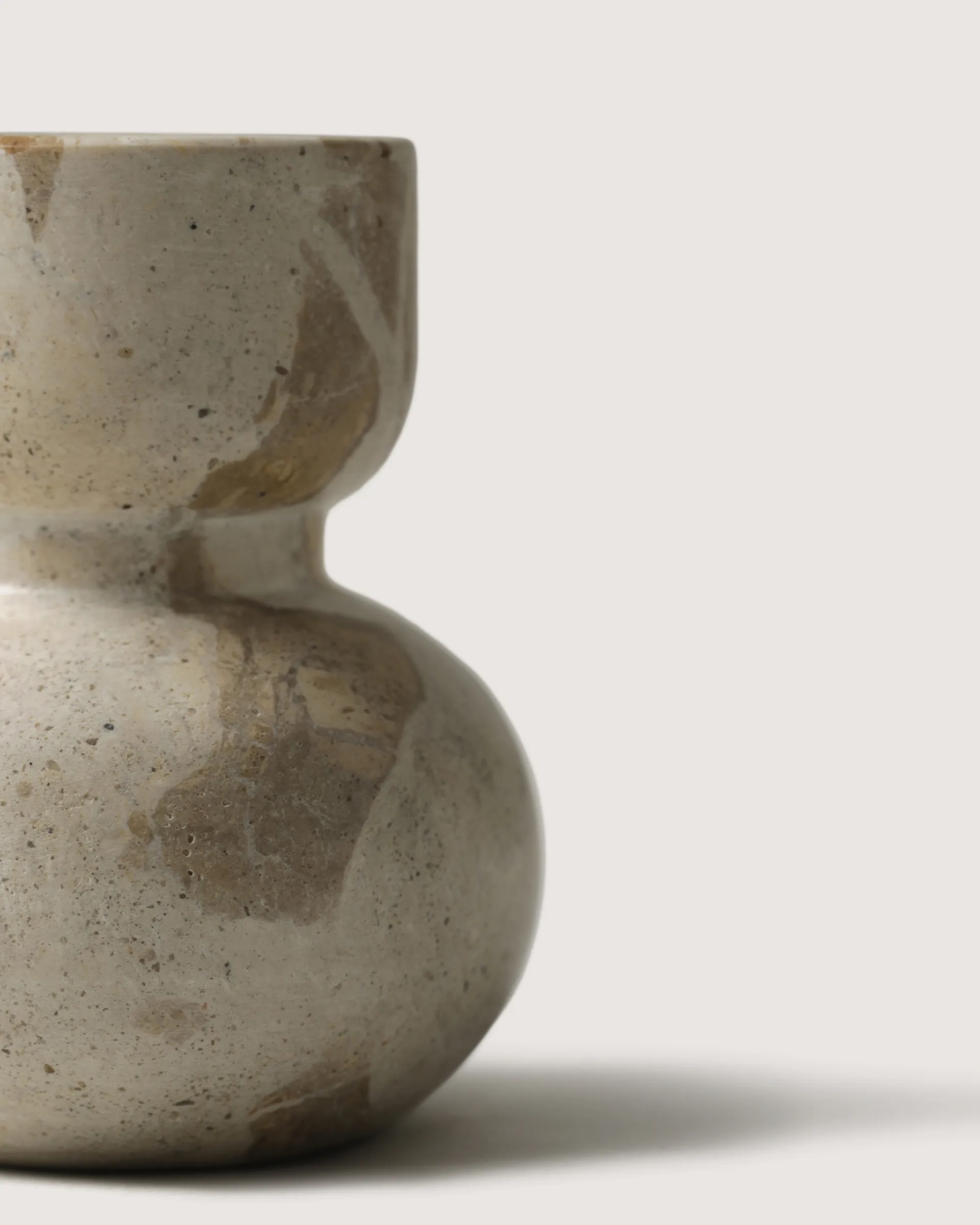 Asker kynttilänjalka 10 cm, Beige Tinted