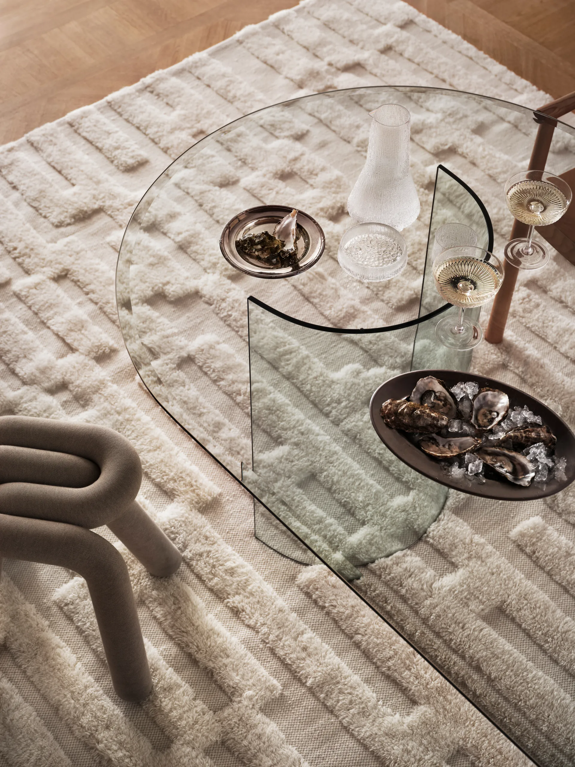 Bielke villamatto 200x300 cm, Offwhite Tinted