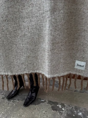 Fridh mohairviltti - Ruskea–off white, 130x170 cm - Tinted
