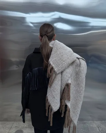 Fridh mohairviltti - Ruskea–off white, 130x170 cm - Tinted