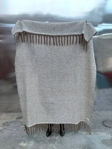 Fridh mohairviltti - Ruskea–off white, 130x170 cm - Tinted
