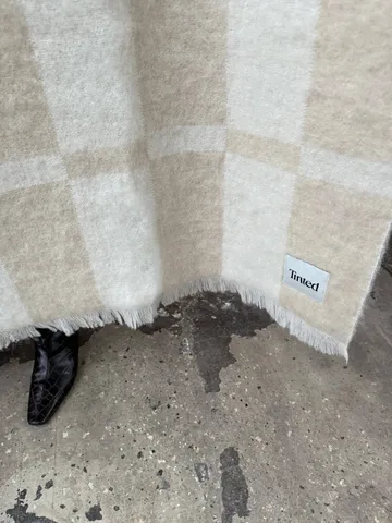 Hallin mohairviltti - Beige-off white, 130×170 cm - Tinted