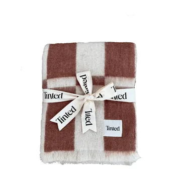 Hallin mohairviltti - Off white-ruoste, 130x170 cm - Tinted