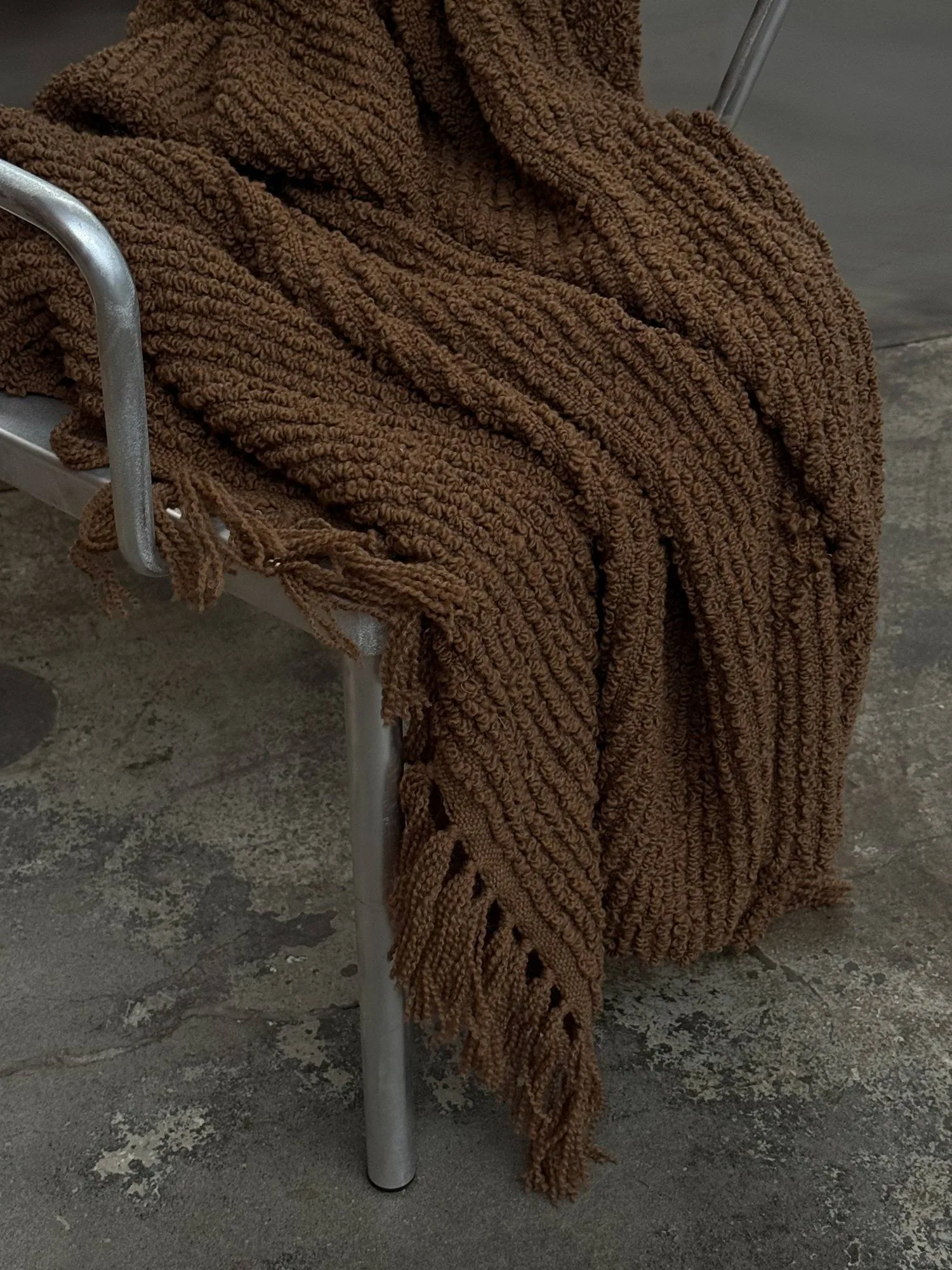 Janzen bouclé viltti, Solid luonnonruskea, 130x170 cm Tinted