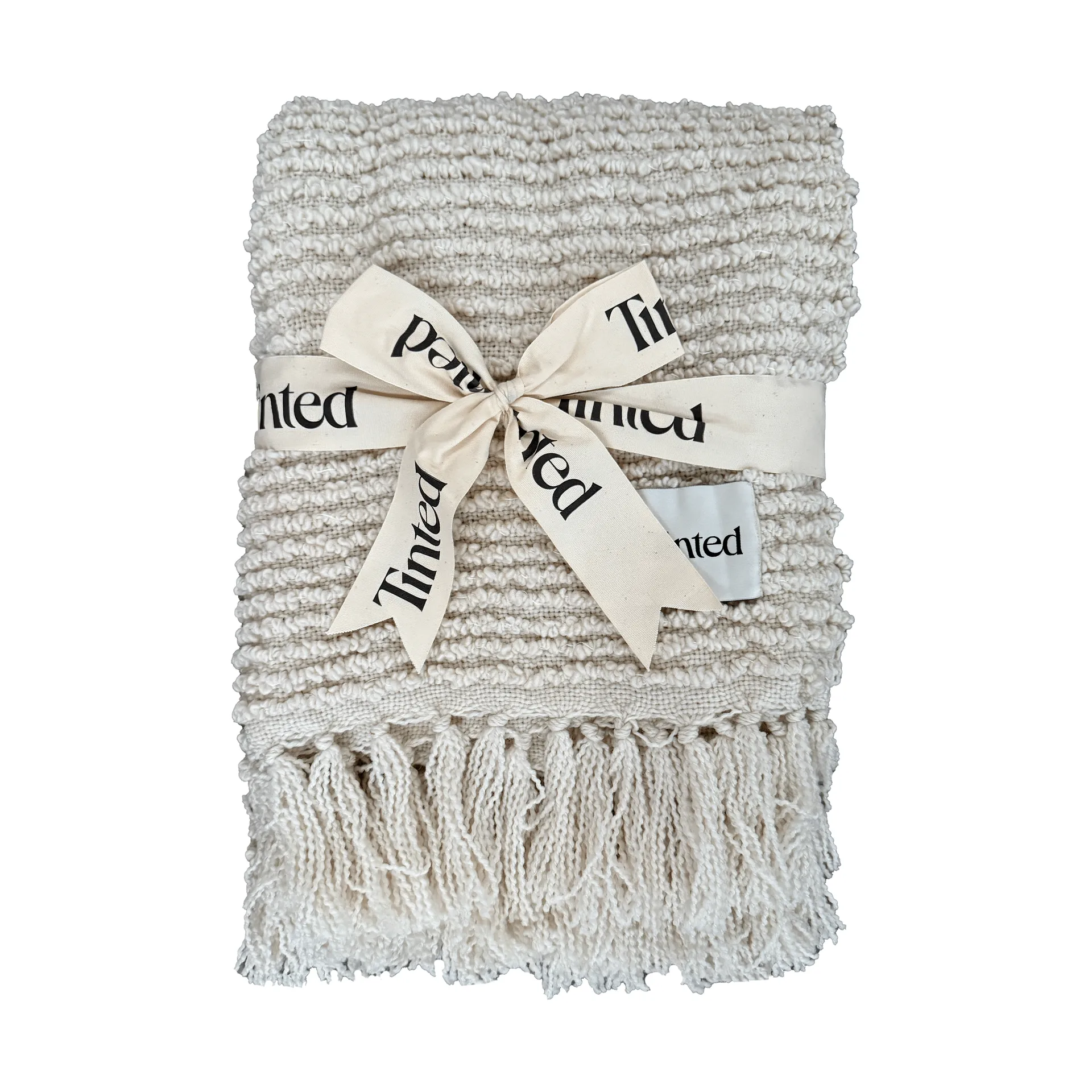Janzen bouclé viltti, Solid off white-natural, 130x170 cm Tinted