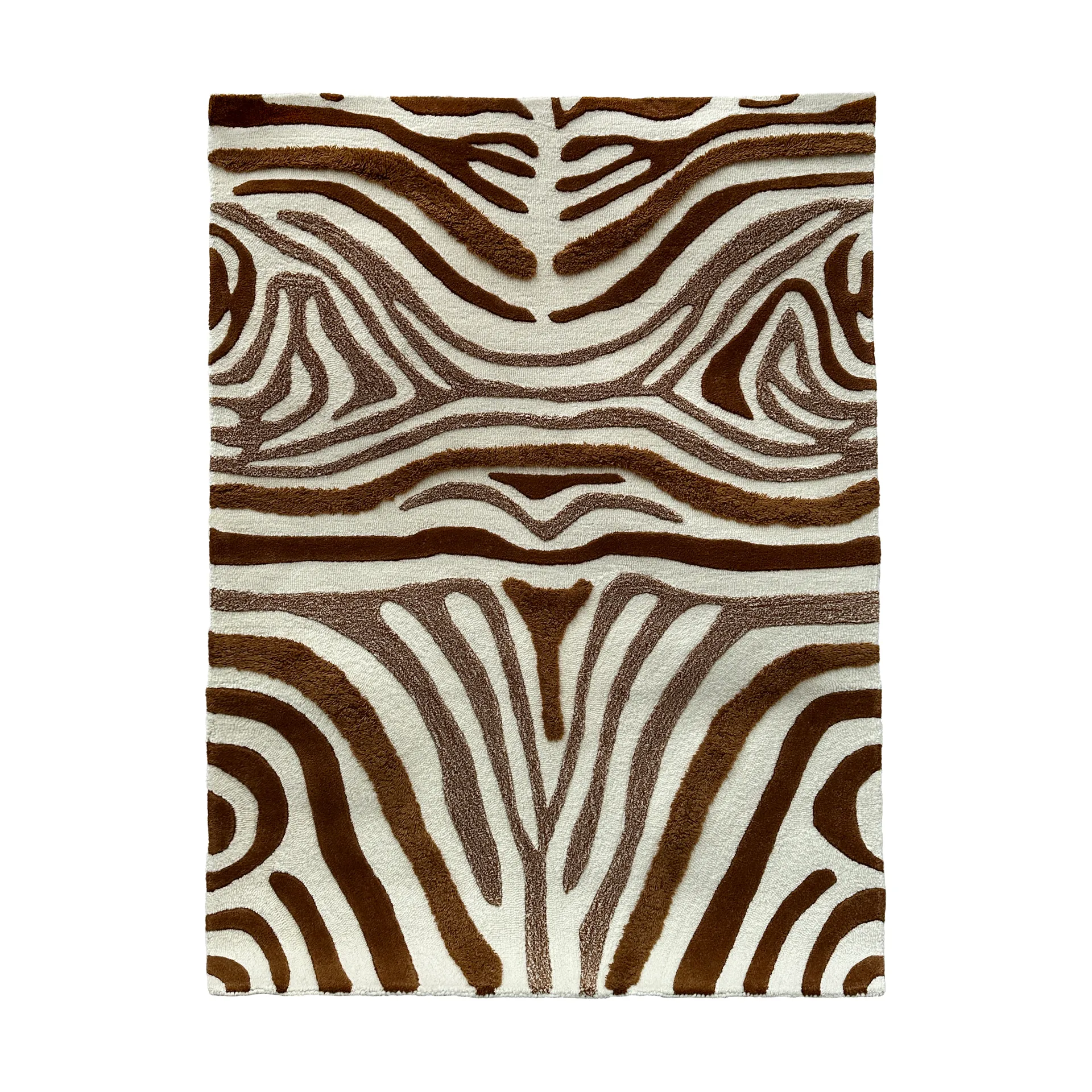 Jepson villamatto 130x180 cm, Brown-off white Tinted