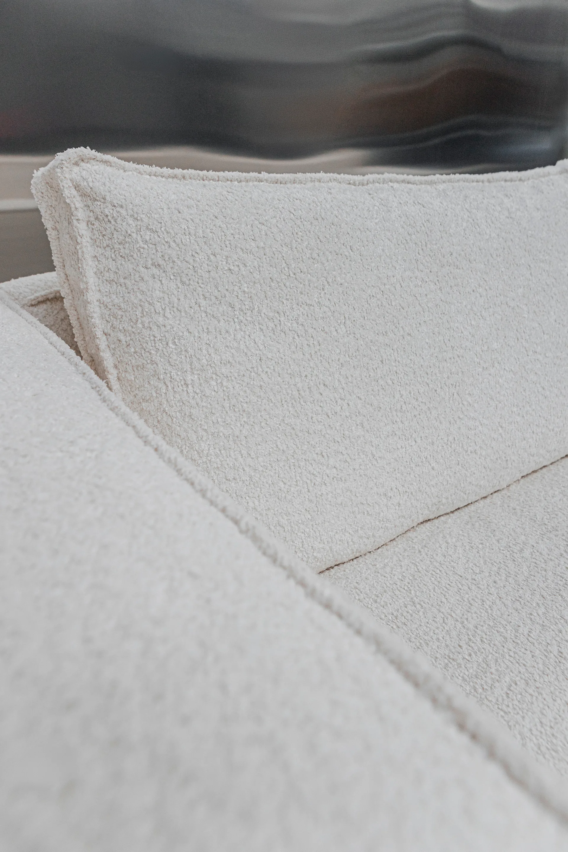 Klinge sohva, Bouclé soft off-white Tinted