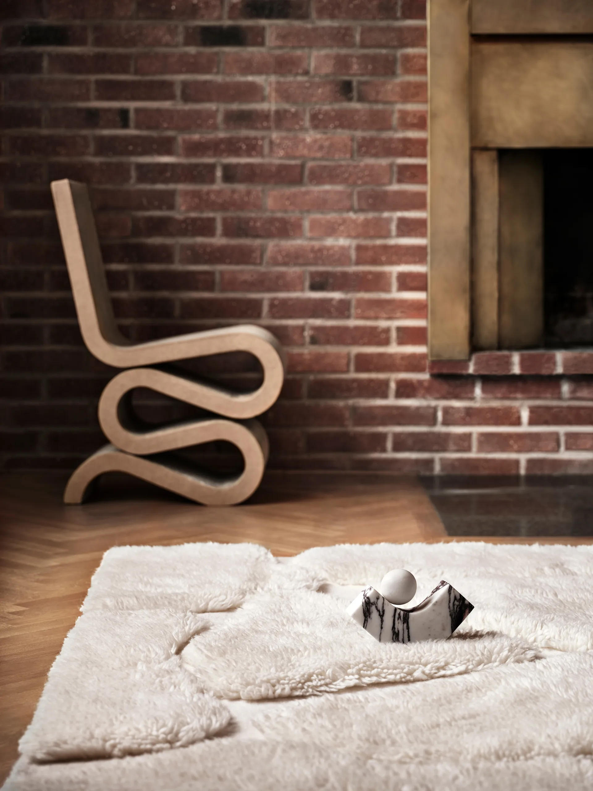 Kullin villamatto 170x240 cm, Offwhite Tinted