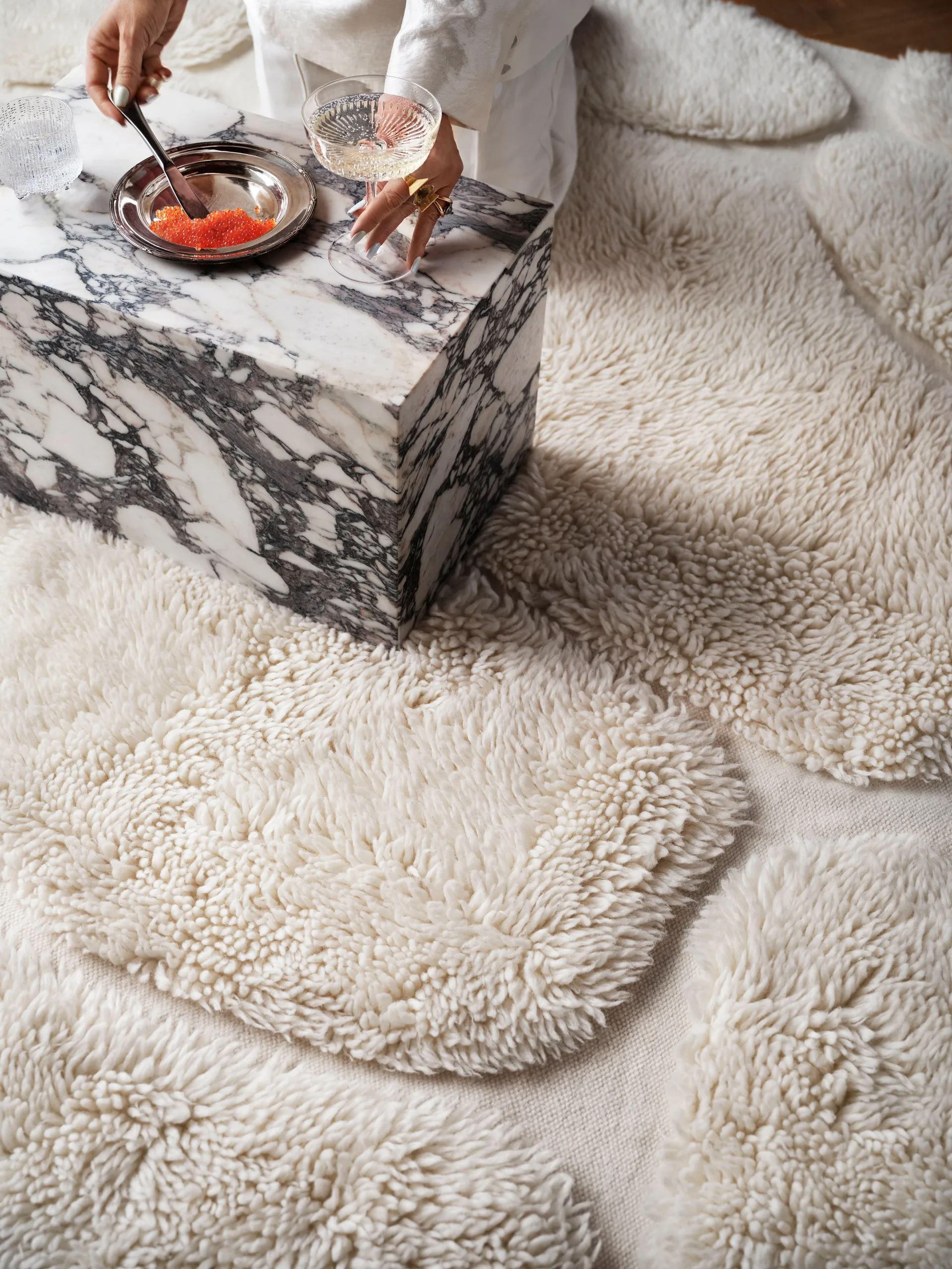 Kullin villamatto 250x350 cm, Offwhite Tinted