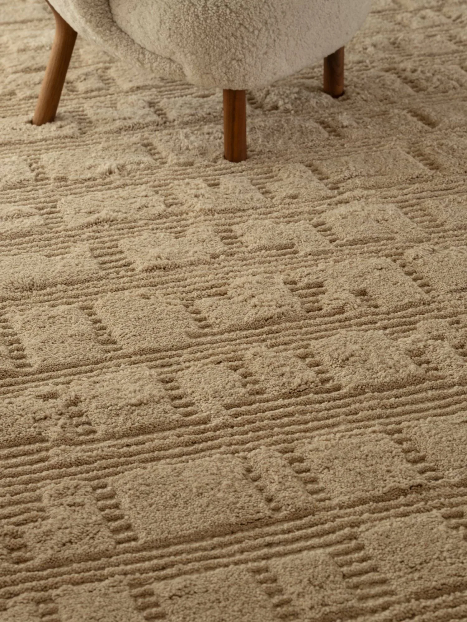 Lydahl villamatto, Beige, 250x350 cm Tinted