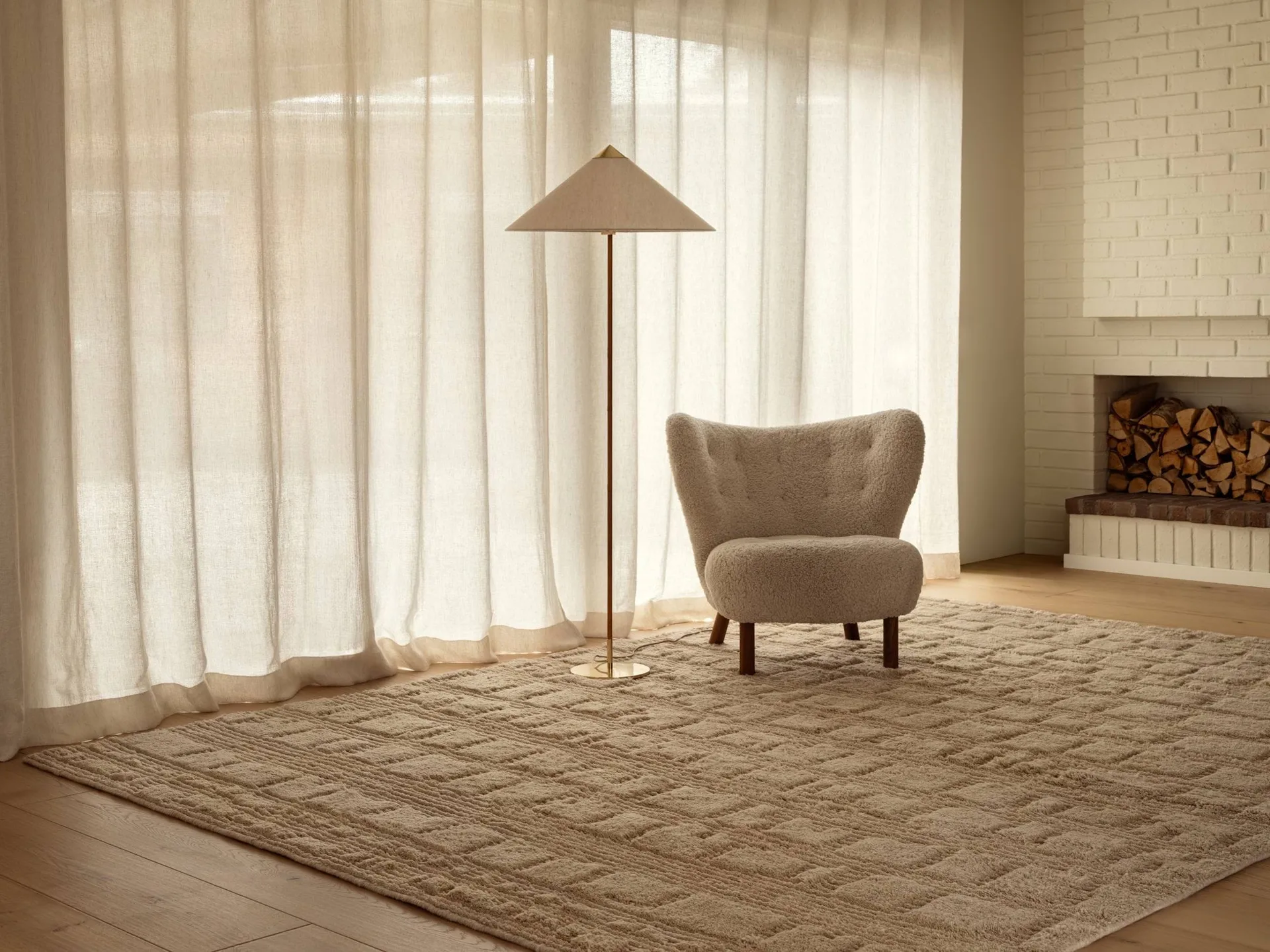 Lydahl villamatto, Beige, 250x350 cm Tinted
