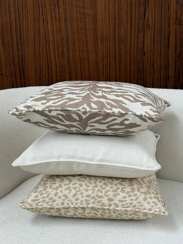 Norell koristetyyny - Tiger beige-off white, 50x50 cm - Tinted