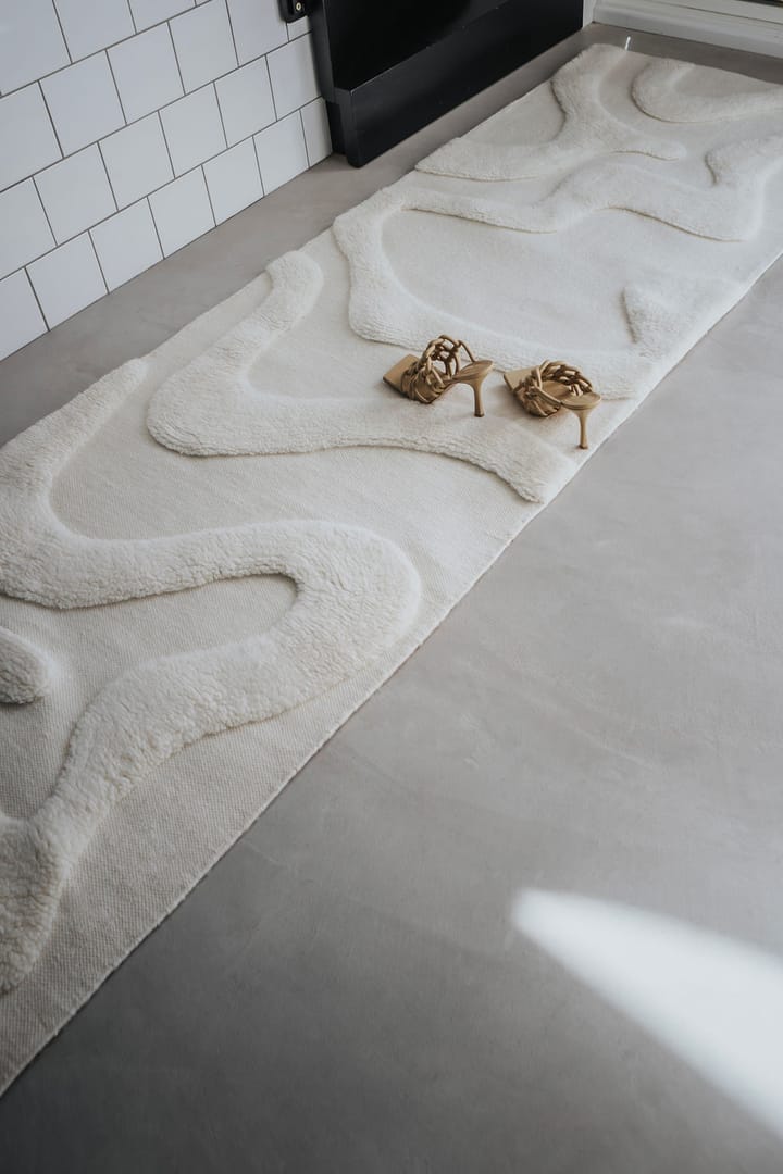 Norlander käytävämatto villa 80x250 cm, White Tinted