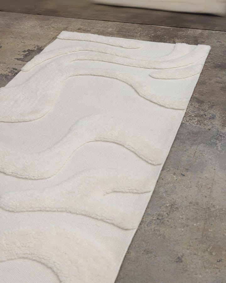 Norlander käytävämatto villa 80x300 cm, White Tinted