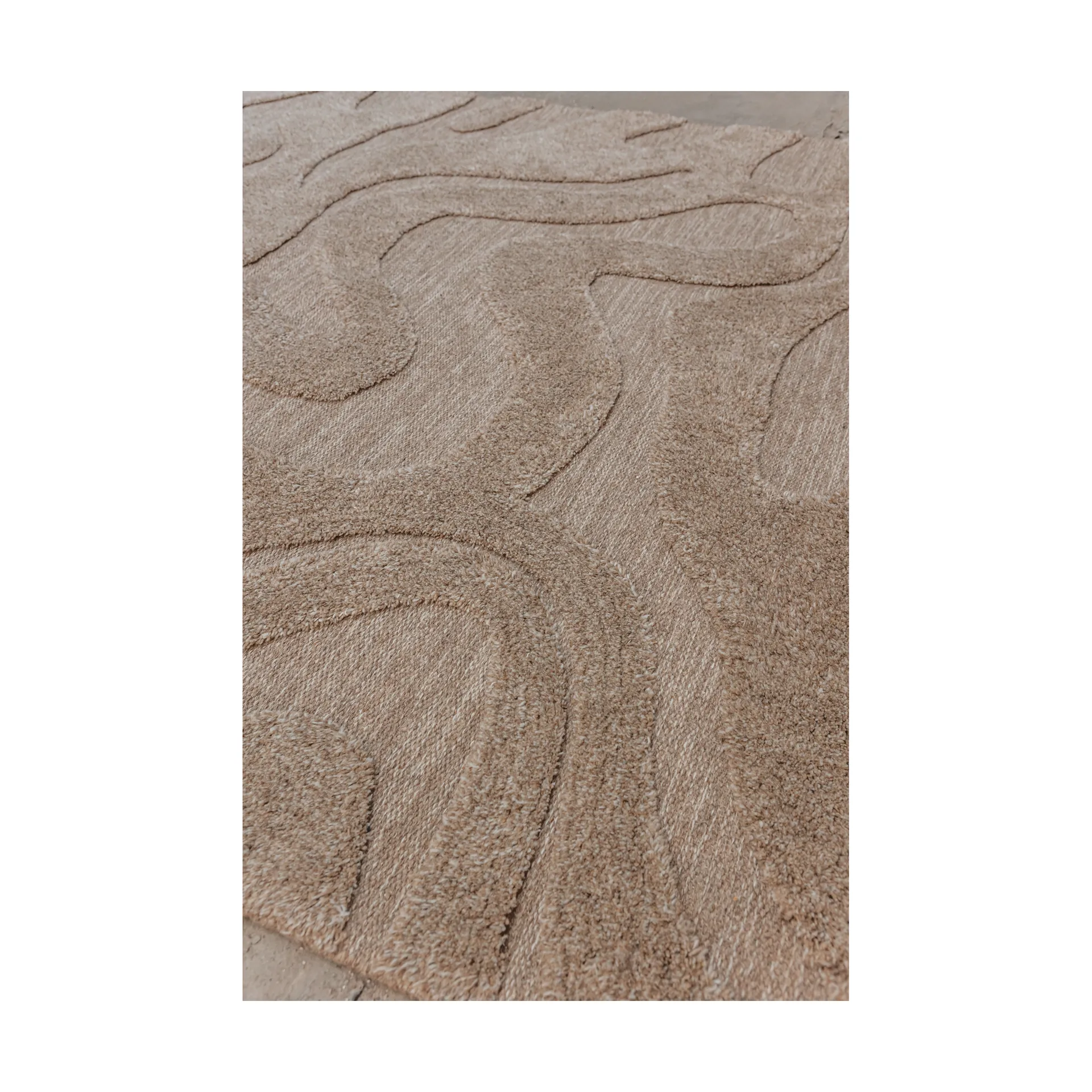 Norlander villamatto 250x350 cm, Beige-melange Tinted