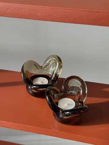 Visser kynttilälyhty - Brown - Tinted