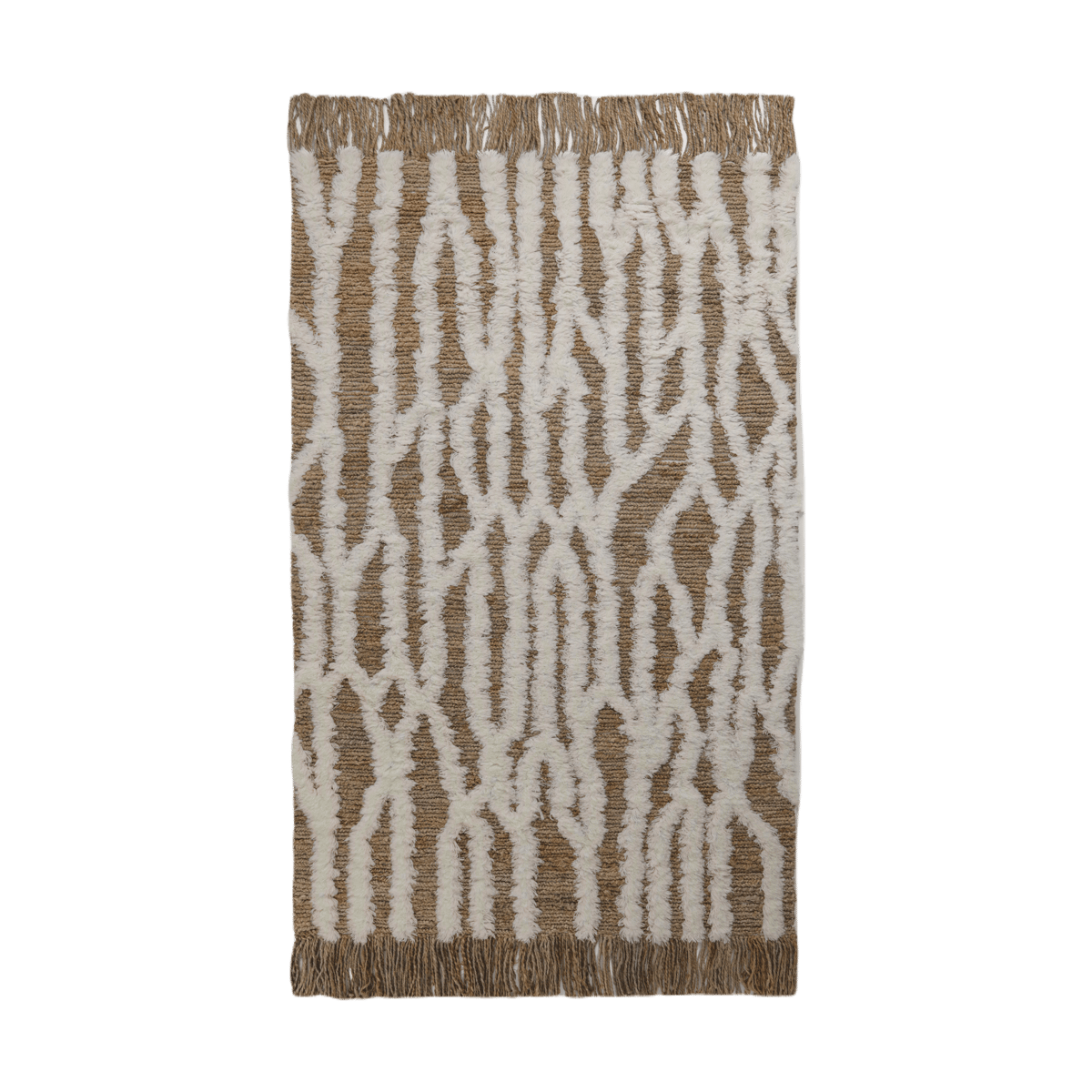 Tinted Wahl juuttimatto 200x300 cm Brown-offwhite | Skandinaavinen Sisustus | Ryijymatot & Nukkamatot | Ruskea