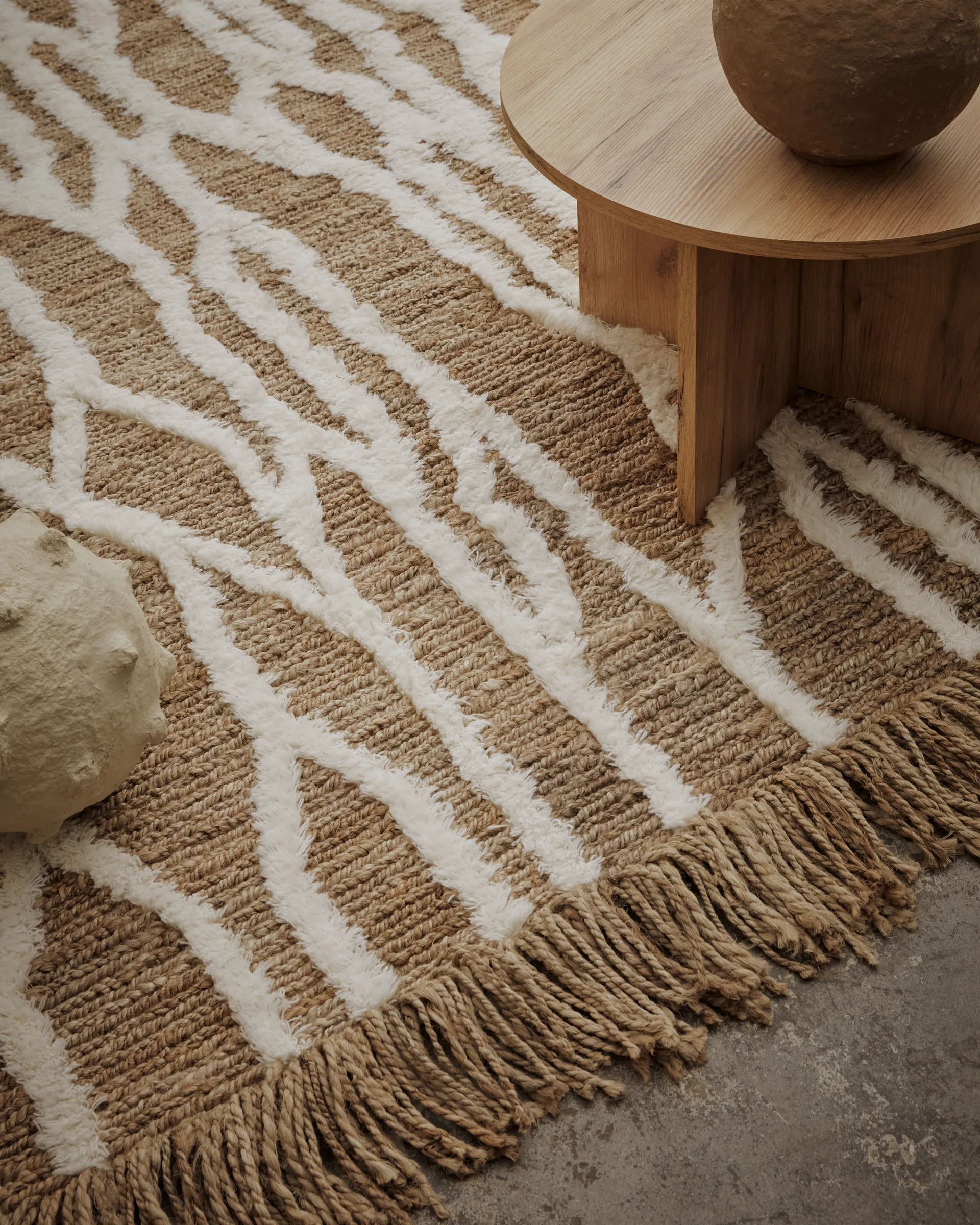 Wahl juuttimatto 200x300 cm, Brown-offwhite Tinted