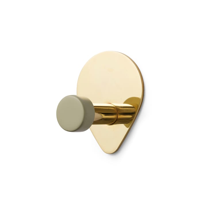 Peacock koukku, pieni - Celadon - brass - Tivoli by Normann Copenhagen