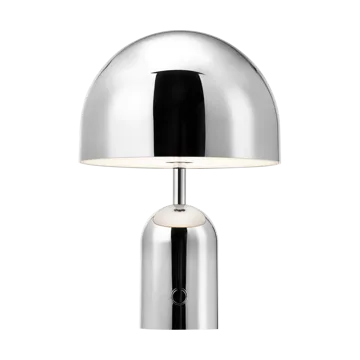 Bell Portable LED -pöytävalaisin 28 cm - Hopea - Tom Dixon