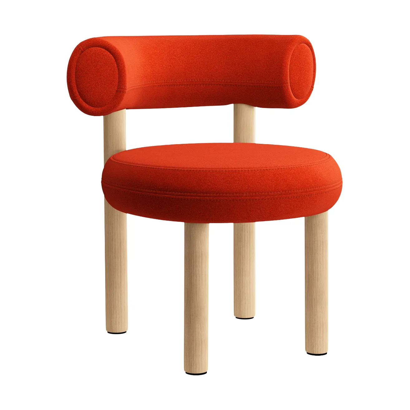 Fat dining chair, Brushed oak, Hallingdal 65 Orangeq Tom Dixon