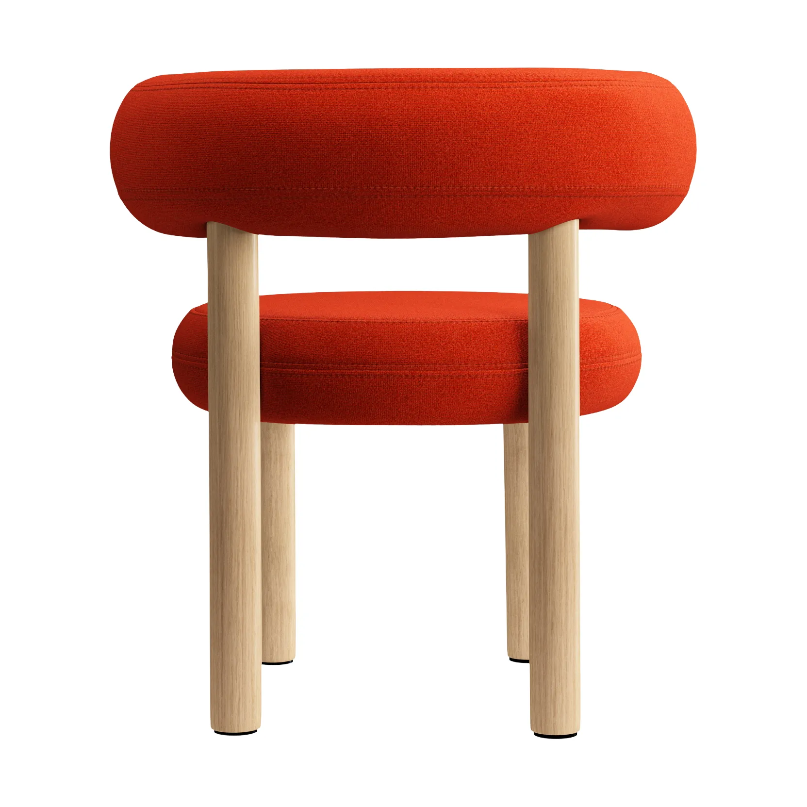 Fat dining chair, Brushed oak, Hallingdal 65 Orangeq Tom Dixon