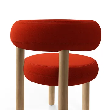 Fat dining chair - Brushed oak, Hallingdal 65 Orangeq - Tom Dixon