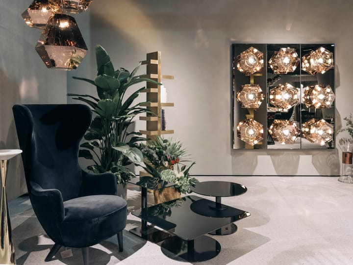 Flash sohvapöytä pyöreä, Musta-musta teline Tom Dixon