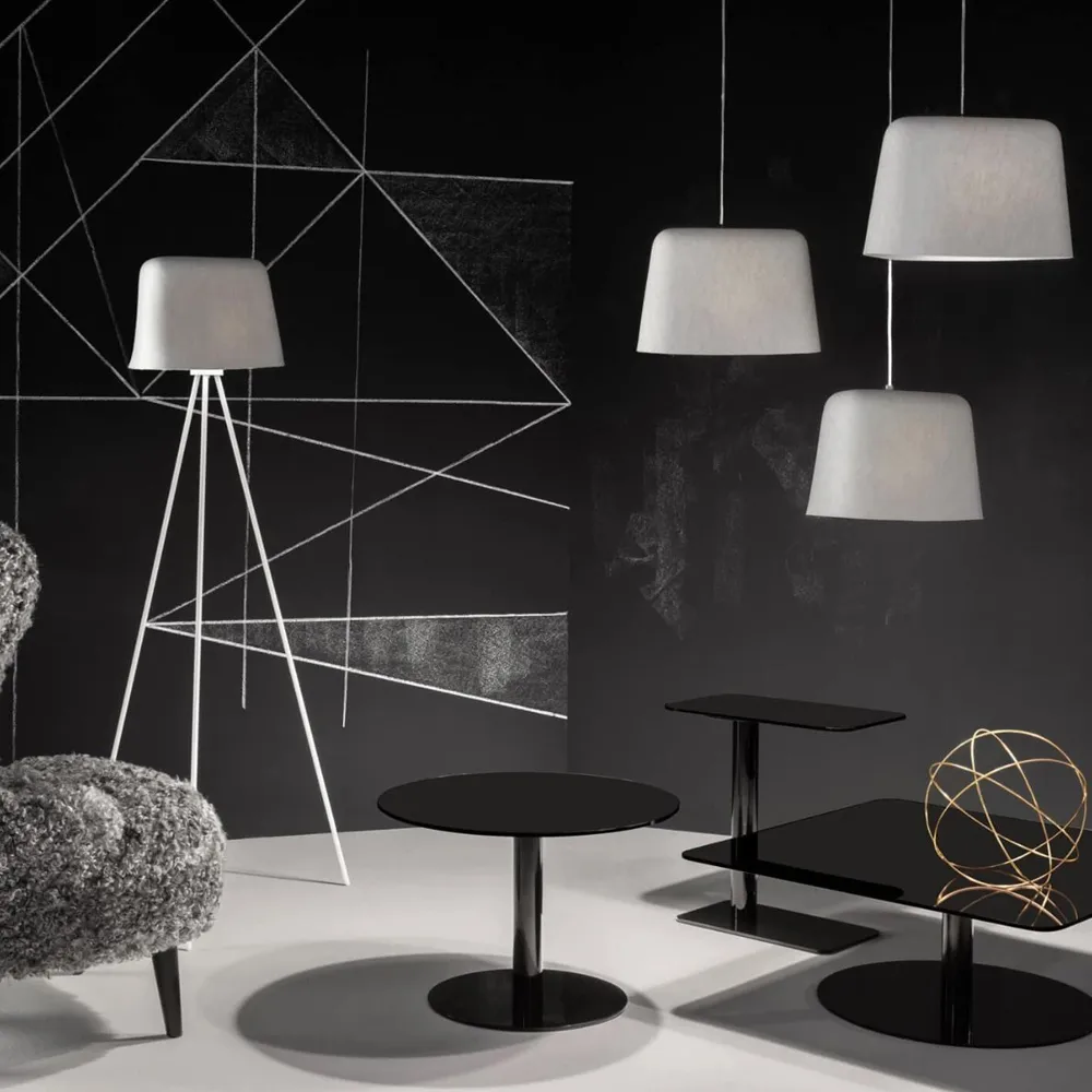 Flash sohvapöytä pyöreä, Musta-musta teline Tom Dixon