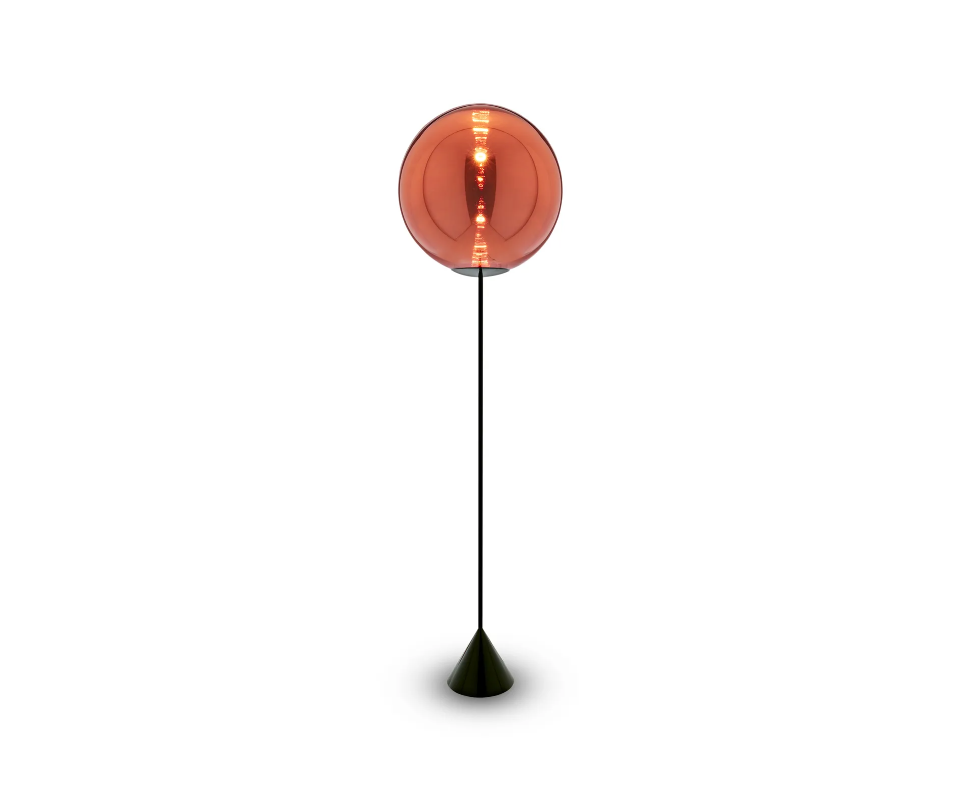 Globe Cone slim lattiavalaisin LED 180 cm, Kupari Tom Dixon