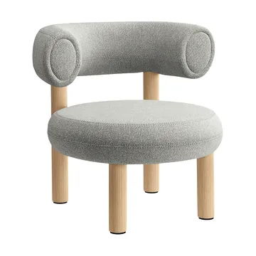 Laiskotuoli Fat - Harjattu luonnonpuu & natural alpine boucle - Tom Dixon