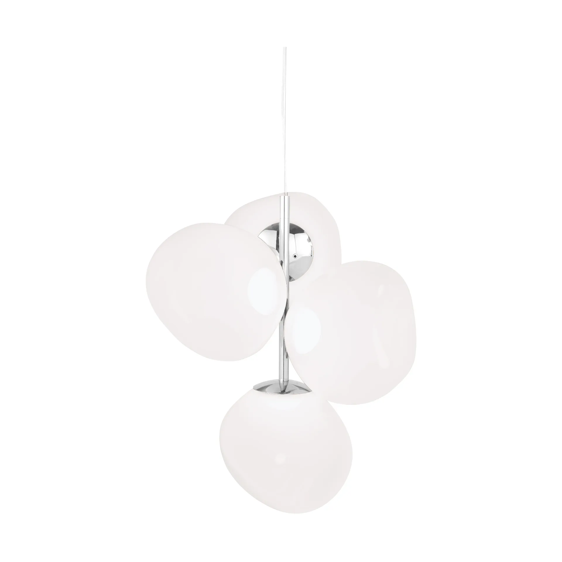 Melt Chandelier mini kattokruunu LED 63,4 cm, Opal-silver Tom Dixon