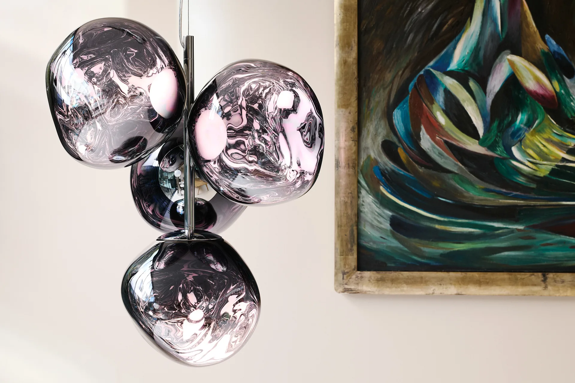 Melt Chandelier mini kattokruunu LED 63,4 cm, Savu Tom Dixon